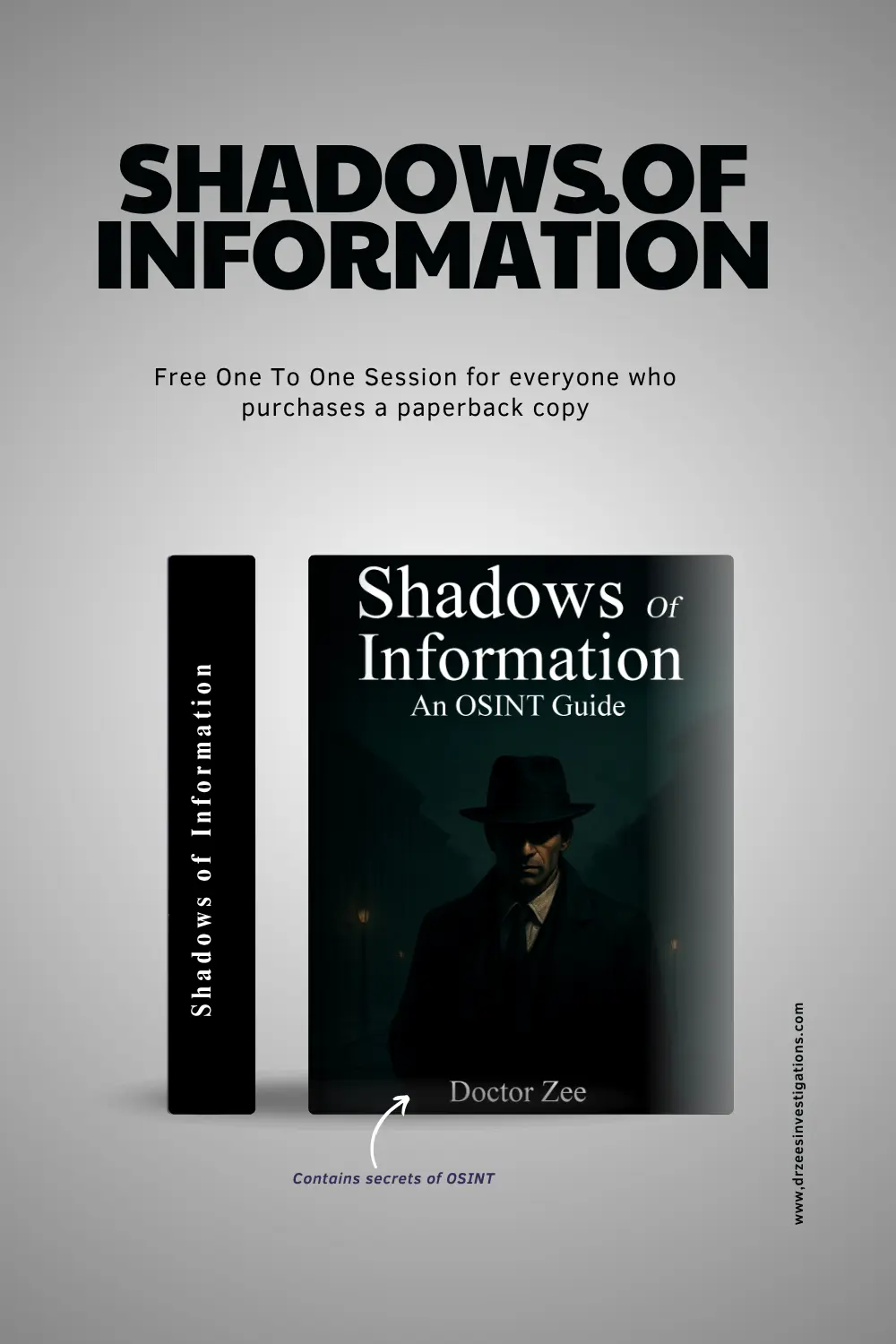 Shadows of Information — book cover mockup